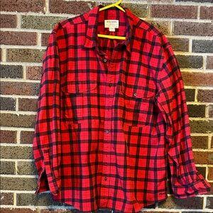 Filson Red and Black Checkered Heavy Flannel Shirt